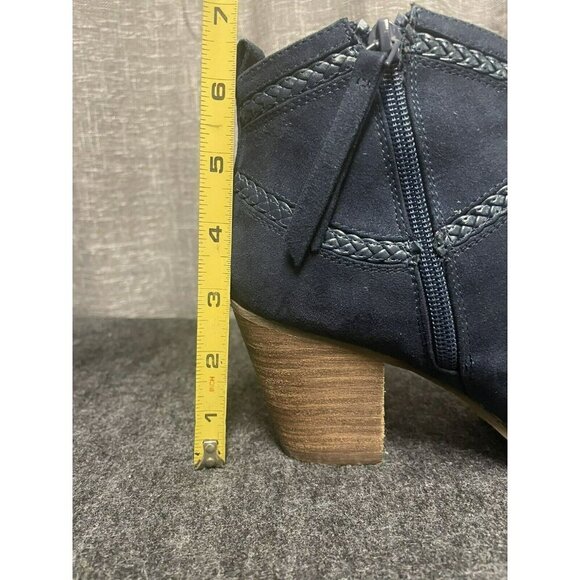 DV8 Dolce Vita Womens Ankle Boot Size 6.5 Blue Zip Block Heel Ladies Western - Picture 14 of 14